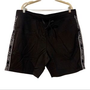 NWT Calvin Klein Jogging Shorts, Side Logo, Black, Size XXL